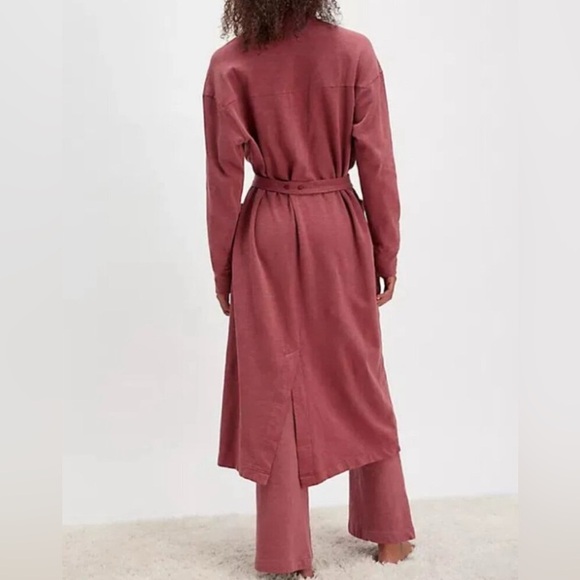 #114 NWT Free People Babe I'm Yours Maxi Cardi in Dried Currant - Picture 2 of 5